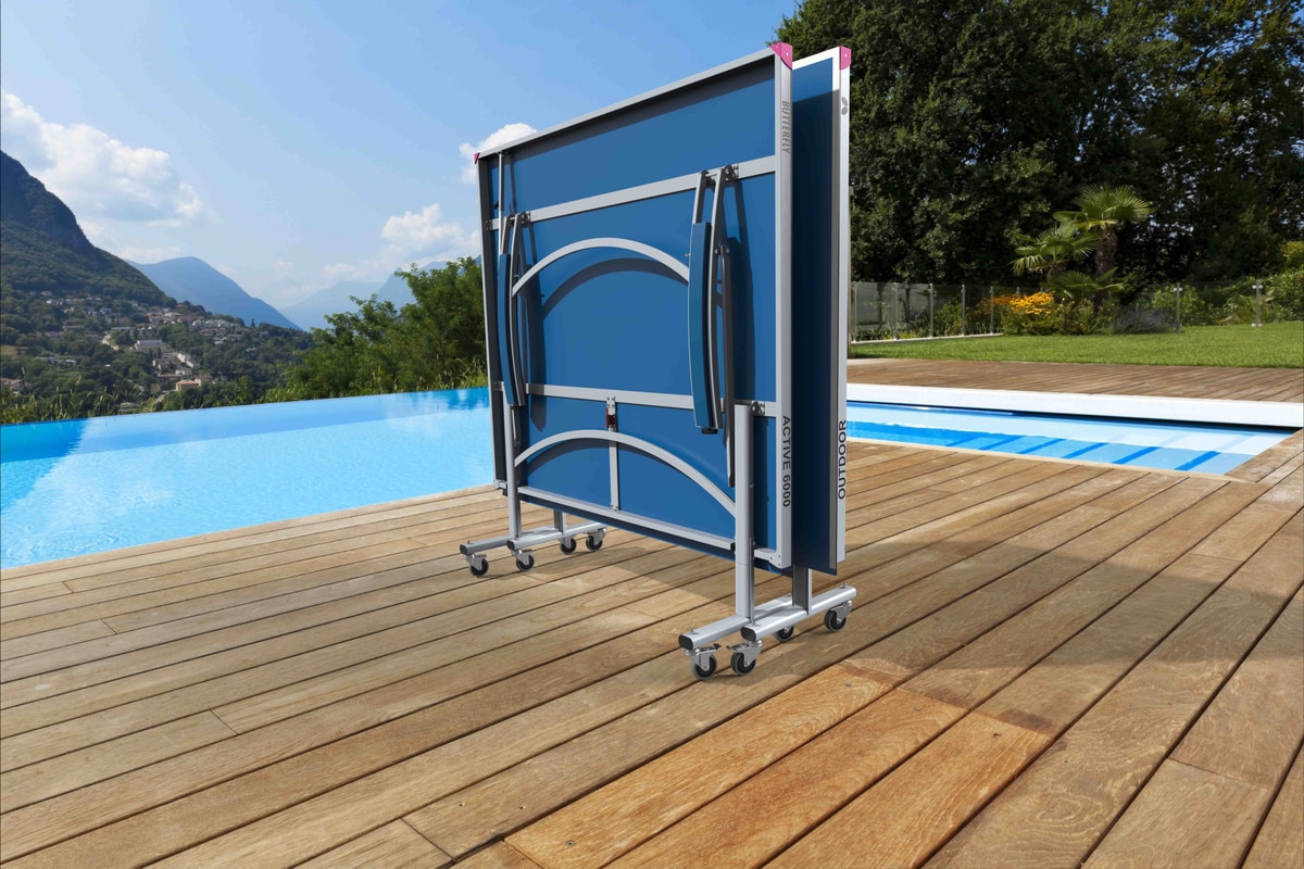 Butterfly Table Tennis Active 6000 Outdoor Table - Storage Position